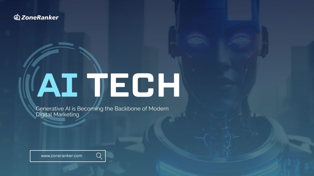 Why Generative AI is Becoming the Backbone of Modern Digital Marketing in 2025 1 Blue Modern AI Technology Presentation