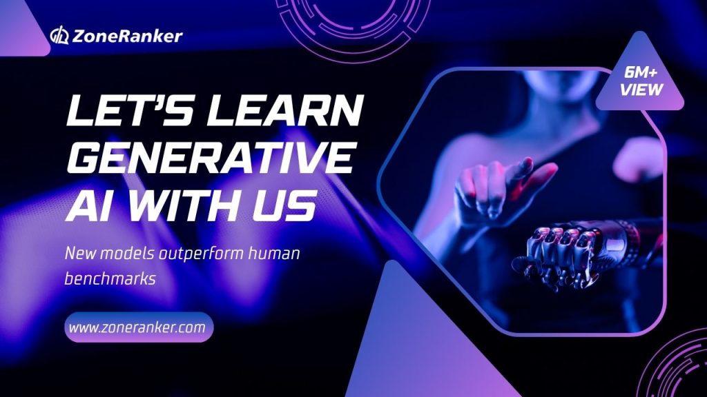Why 2025 Is the Year to Automate Your Marketing with Gen AI – Insights from Zoneranker 1 Blue and Purple Gradient Modern AI Learning YouTube Thumbnail
